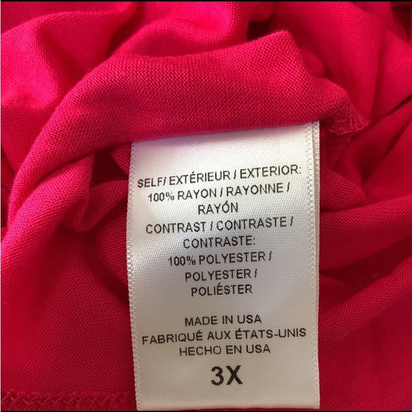 Cameo Appearance Blouse Double Layered Pink Tank Top 100% Rayon women’s 3X NEW - Picture 9 of 12